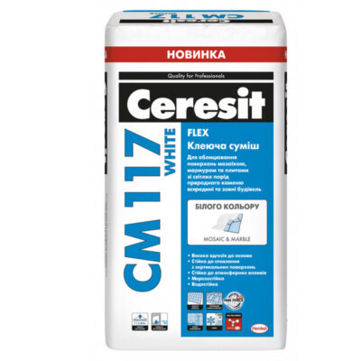 СМ 117 /25 кг white Клеюча суміш для мармуру і мозаїки Marble & Mosaic