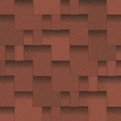 Битумная черепица Серия «Акцент Спелый гранат (красный+чёрный+черная тень)"