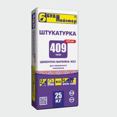 Штукатурка для стен цементно-известковая ТИНК-409 М25