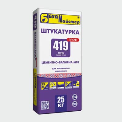 Штукатурка для стен  цементно-известковая ТИНК-419  М70