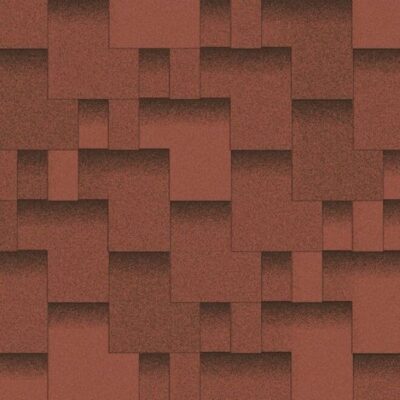 Битумная черепица Серия «Акцент Коллекция "ПРЕСТИЖ" Спелый гранат (красный+чёрный+ черная тень)"